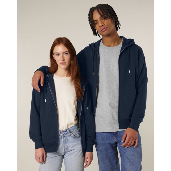 Connector 2.0  |  Iconic Mid-Light Unisex-Medium-Fit-Zip-Thru-Hoodie-Sweatshirt