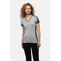 HAKRO Damen V-Shirt Contrast MIKRALINAR®