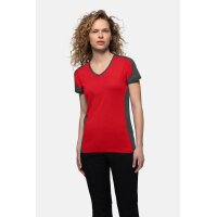 HAKRO Damen V-Shirt Contrast MIKRALINAR®