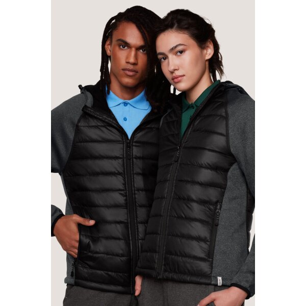 HAKRO Damen Kapuzen-Hybridjacke Contrast