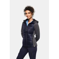 HAKRO Damen Kapuzen-Hybridjacke Contrast