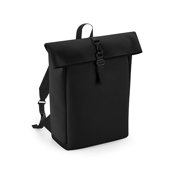 Matte PU Roll-Top Backpack