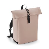 Matte PU Roll-Top Backpack