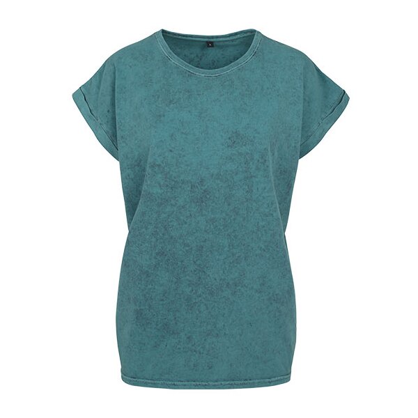 Ladies´ Acid Washed Extended Shoulder Tee