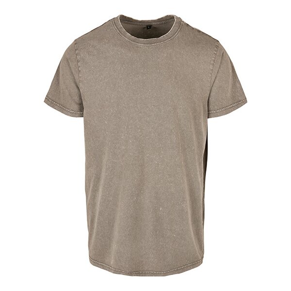 Acid Washed Round Neck Tee