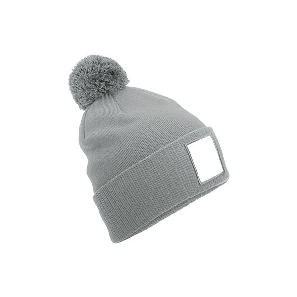 Appliqué Patch Pom Beanie