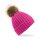 Faux Fur Pop Pom Chunky Beanie