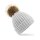 Faux Fur Pop Pom Chunky Beanie