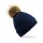 Faux Fur Pop Pom Chunky Beanie
