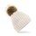 Faux Fur Pop Pom Chunky Beanie