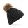 Junior Faux Fur Pom Pom Chunky Beanie