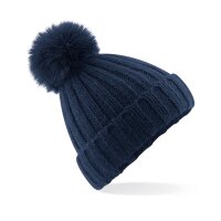 Verbier Faux Fur Pop Pom Chunky Beanie
