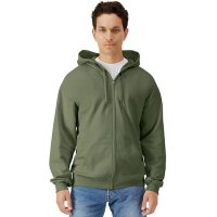 Softstyle® Midweight Fleece Adult Full Zip Hooded...