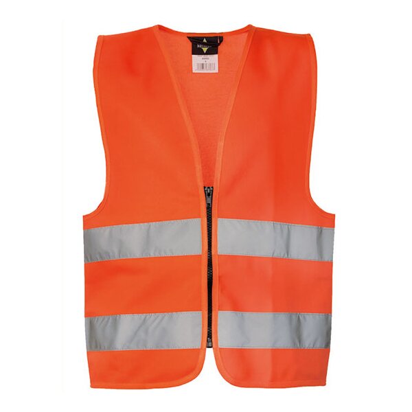 Kids´ Hi-Vis Safety Vest With Front Zipper Aalborg