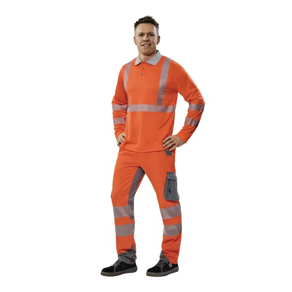 Warnschutz Poloshirt langarm 1/1
