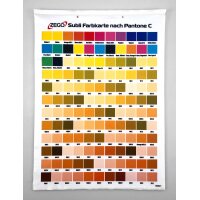 Sublimations-Farbkarte Pantone C weißer Stoff