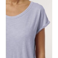 Stella Rounder Slub  |  Damen Flammengarn T-Shirt mit gerollten Ärmeln