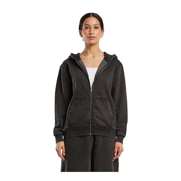 Ladies Vintage Heavy Zip Hoody