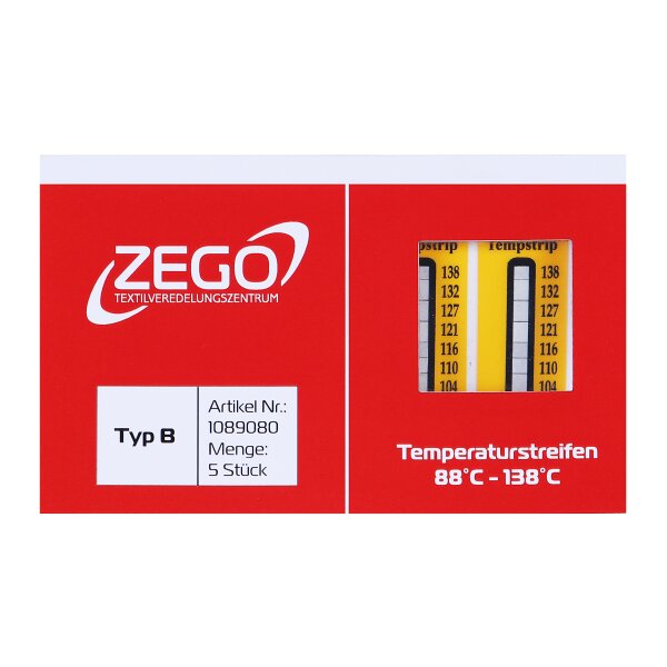 ZEGO Temperaturstreifen Typ B