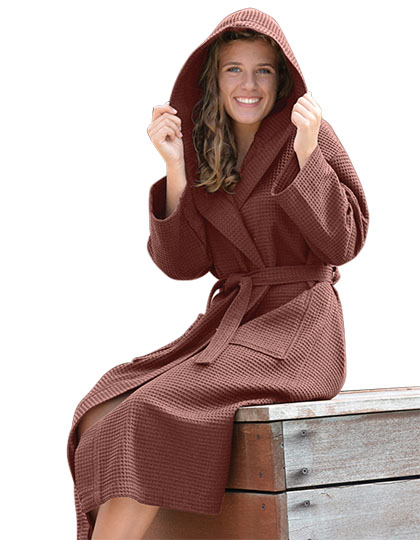 Robezz® Waffle Bathrobe With Hood - AR028 - A&R