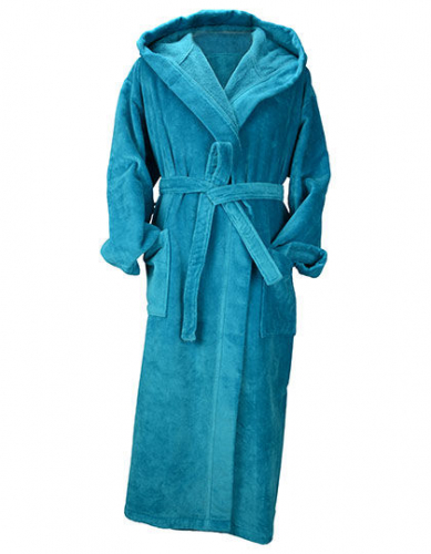 DeLuxe Velour Bathrobe With Hood - AR029 - A&R