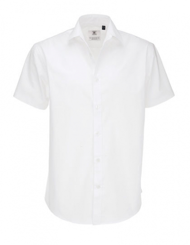 Men´s Poplin Shirt Black Tie Short Sleeve - BCSMP22 - B&C