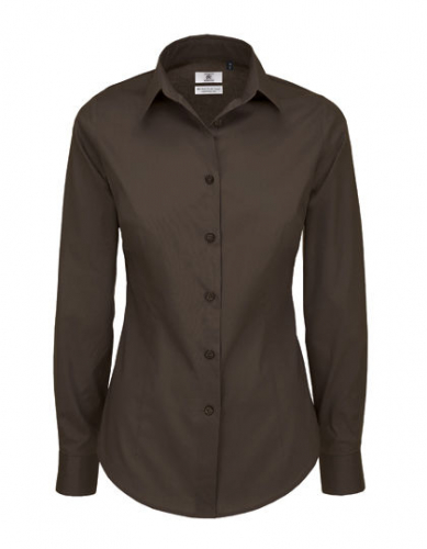 Women´s Poplin Shirt Black Tie Long Sleeve - BCSWP23 - B&C