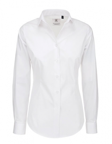 Women´s Poplin Shirt Black Tie Long Sleeve - BCSWP23 - B&C