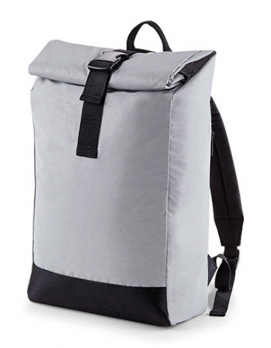 Reflective Roll-Top Backpack - BG138 - BagBase