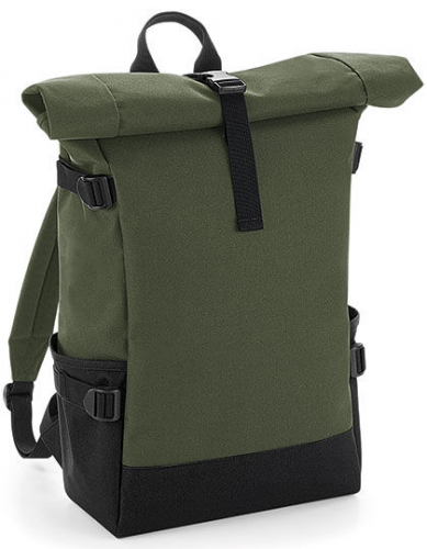 Block Roll-Top Backpack - BG858 - BagBase