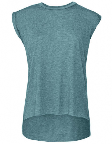 Women´s Flowy Muscle Tee With Rolled Cuff - BL8804 - Bella