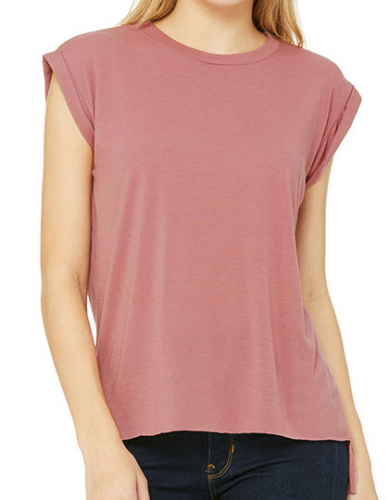 Women´s Flowy Muscle Tee With Rolled Cuff - BL8804 - Bella