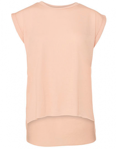 Women´s Flowy Muscle Tee With Rolled Cuff - BL8804 - Bella