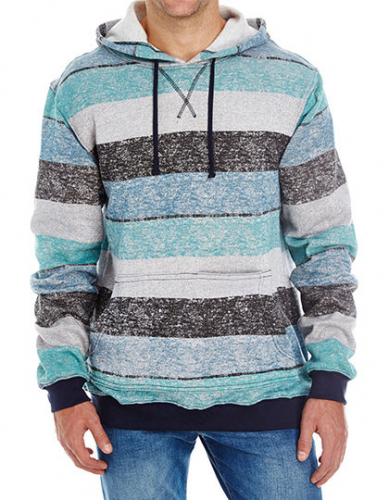 Printed Striped Marl Pullover - BU8603 - Burnside