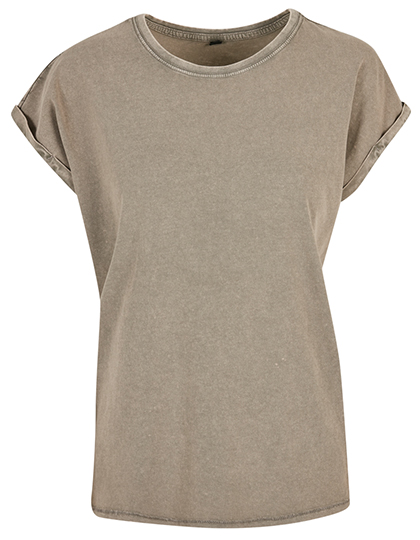 Ladies´ Acid Washed Extended Shoulder Tee - BY053 - Build Your Brand