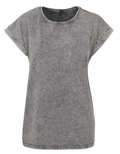 Ladies´ Acid Washed Extended Shoulder Tee - BY053 - Build Your Brand