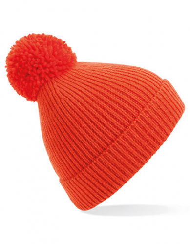 Engineered Knit Ribbed Pom Pom Beanie - CB382 - Beechfield