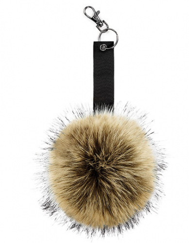 Faux Fur Pop Pom Key Ring - CB400 - Beechfield