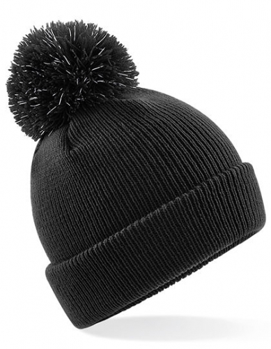 Junior Reflective Bobble Beanie - CB406B - Beechfield