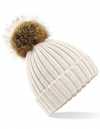 Faux Fur Pop Pom Chunky Beanie - CB412 - Beechfield