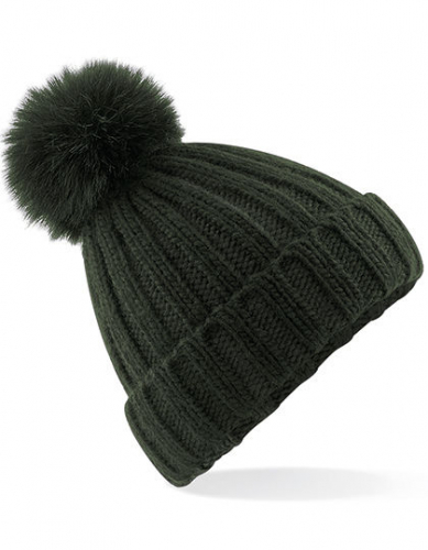 Verbier Faux Fur Pop Pom Chunky Beanie - CB413 - Beechfield