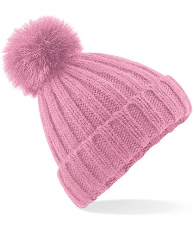 Verbier Faux Fur Pop Pom Chunky Beanie - CB413 - Beechfield