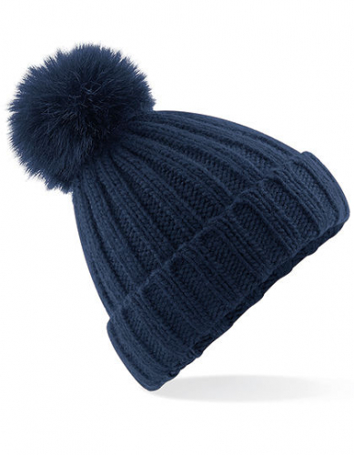 Verbier Faux Fur Pop Pom Chunky Beanie - CB413 - Beechfield