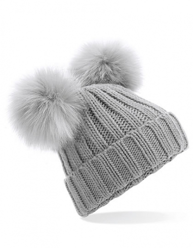 Faux Fur Double Pop Pom Beanie - CB414 - Beechfield