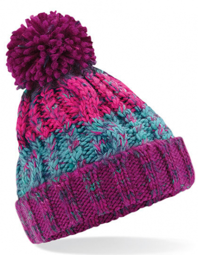 Junior Corkscrew Pom Pom Beanie - CB486b - Beechfield