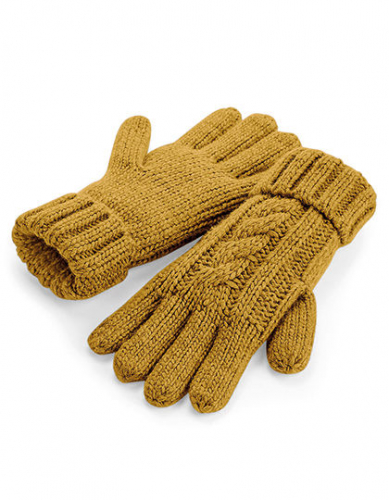 Cable Knit Melange Gloves - CB497 - Beechfield