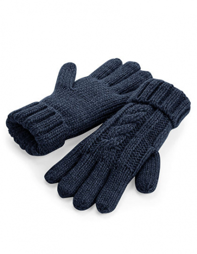 Cable Knit Melange Gloves - CB497 - Beechfield