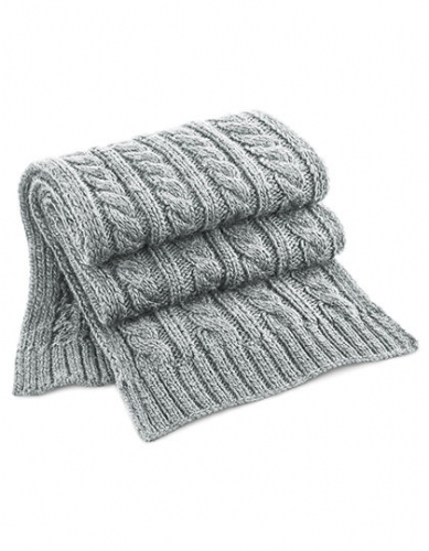 Cable Knit Melange Scarf - CB499 - Beechfield