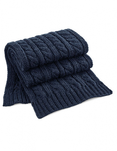 Cable Knit Melange Scarf - CB499 - Beechfield