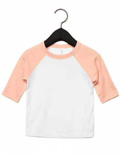 Toddler 3/4 Sleeve Baseball Tee - CV3200T - Canvas